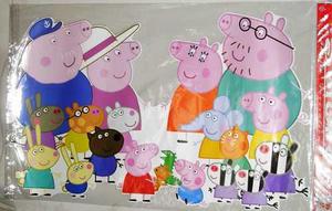 Calcomania Gigante!! De Peppa Y Su Familia !! Espectacular