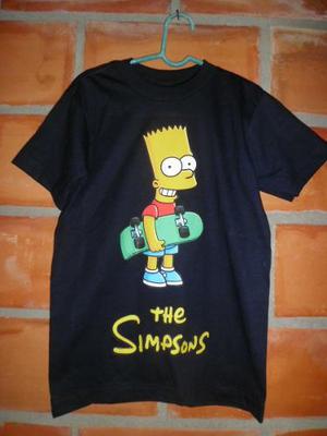 Franelas De Algodón De Bart Simpson Y X´men. Niño Y