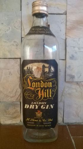 Antigua Botella Coleccionable Vacía De Ginebra London Hill