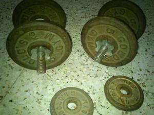 Mancuernas Cromadas - 4 Discos Gold Gym De 5kg