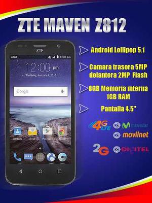 Telefonos Zte Maven Zg Lte Camara 8mp Pantalla 4.5