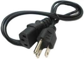 Cable Poder 1.5mts Corriente 110va Para: Cpu, Monitor