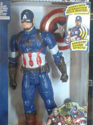 Capitán America 30cm Con Luces Y Sonido Original Marvell