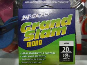 Nylon Monofilamento Hi/seas Grand Slam 20 Lb Transparente