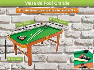 Mesa De Pool Grande Con Todos Sus Accesorios