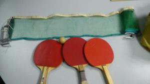 Paletas Ping Pong Combo Pelota Y Malla