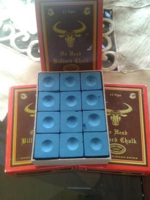 Set Tres Cajas De Tizas Importadas Ox Head Billiard Chalk