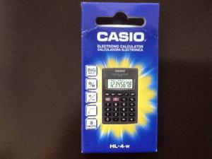 Calculadora Casio De Bolsillo Hl-4- W 8 Dígitos