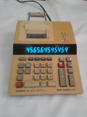 Calculadora Casio Dl-270 Imprime A Dos Colores