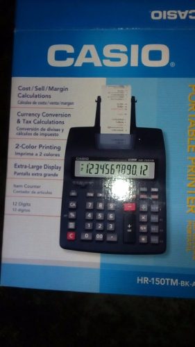 Calculadora Casio Hr-150tm-bk-a Nueva De Paquete