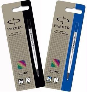 Parker Repuesto Negro Y Azul Quink Rollerball