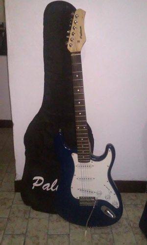 Guitarra Electrica Palmer Azul Eléctrico, ¡poco Uso!