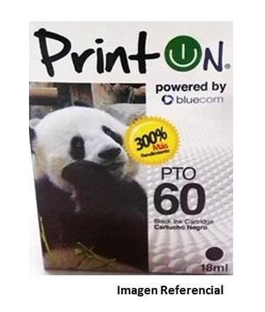 Cartucho Hp Generico N° 60 Negro Printon Tt