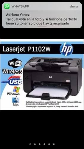 Impresora Hp Laserjet Pw Como Nueva Funcional + Cartucho