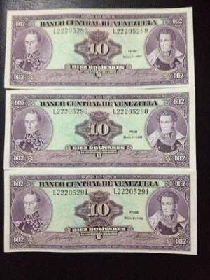 Lote De Billetes De 5bs Y 10bs L8 Sin Circular 