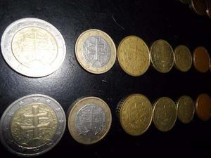 Serie Monedas Eslovakia Y Grecia