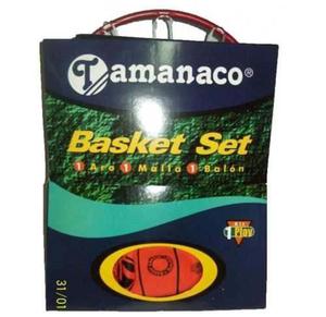 Aro Con Malla Y Balon De Basket Tamanaco