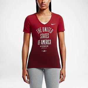 Nike Usa Team Río  Mujer Cuello En V Reflectante