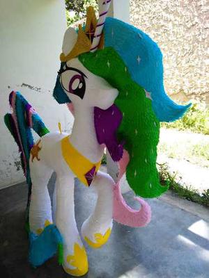 Piñata De Niña Caballo Unicornio Celestia My Little Pony