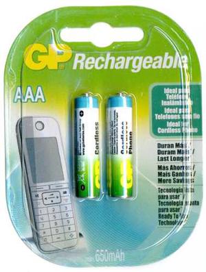 Pila Recargable Gp Aaa Gp 1.2v 650mah Compatible Hhr-65aaabu