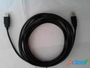 Cable Extensor Usb De Macho A Hembra 5 Mts Negro