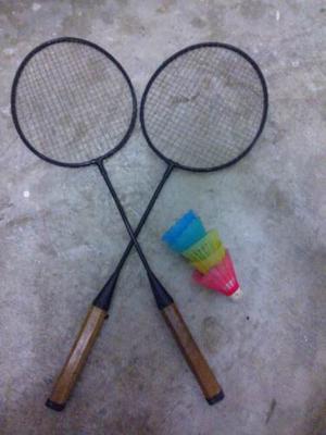 Raquetas De Badminton + 5 Plumas/gallitos