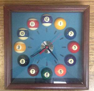 Reloj De Pered Pool Billar