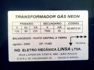 Transformador Neón