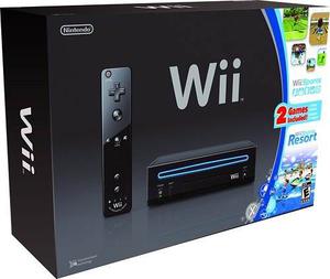 Wii Black Edition Sport Resort Chipeado + 2 Controles