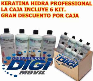 6 Kit Litro Keratina Hidra Professional Con Brillo De Oro