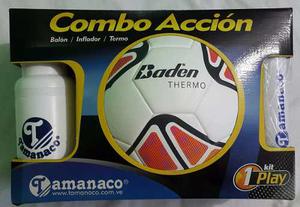 Balon De Futbol Campo N°5 Combo Accion Tamanaco