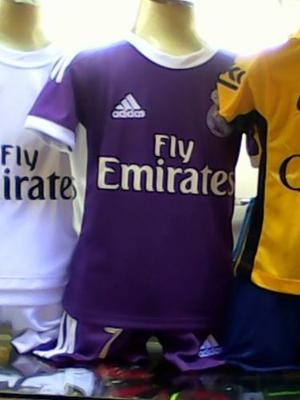 Conjuntos Deportivos Real Madrid Morado Para Niños