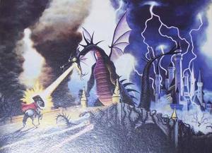 Arte De Disney Postal, 'maleficent Fury' Por Charles Wissig