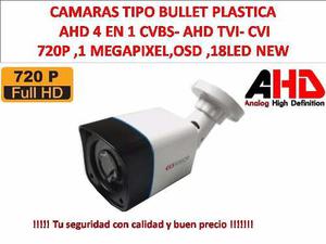 Camara Bullet Ahd 4 En 1,cvbs-ahd-cvi-tvi 720p,1mpixel,3.6mm