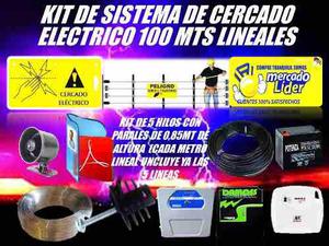 Cerco Electrico Kit 100 Mts Energizador Y Mas 5 Hilos
