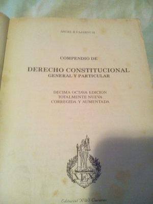 Compendio De Derecho Constitucional Genial Y Particular