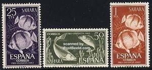Estampilla España Sahara 1962 Peces 3 Val