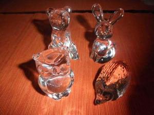 Hermosas Figuras De Animalitos En Genuino Cristal De Bohemia