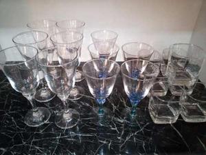 Juego De 18 Piezas De Copas Y Vasos Cristal Nunca Usados