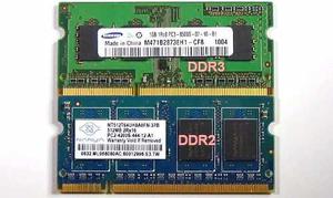 Memoria Ram Ddr2 Ddr3 Para Laptop 1gb