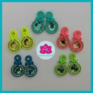 Zarcillos En Soutache Colores Variados