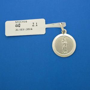 Medalla Virgen De Chiquinquira Plata Ley 925 De 16mm Smvch16