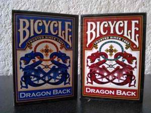 Cartas Bicycle Dragon Back Barajas Poker Magia Azul Y Roja