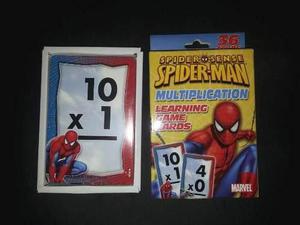 Cartas De Multiplicar De Spiderman (hombre Araña) Son 36