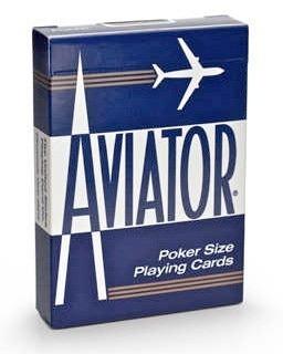Cartas Poker Y Magia / Baraja Aviator Dorso Azul