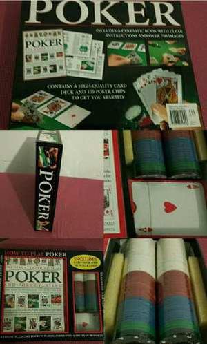 Juego De Poker. Libros Fichas Y Cartas.inglés