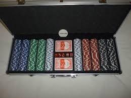 Maletín De Poker 500 Fichas 11,5 Grs +2 Maso Cartas+5 Dados