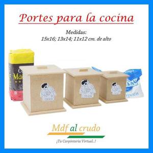 Potes De Cocina En Madera Mdf Al Crudo Para Pintar Y Decorar