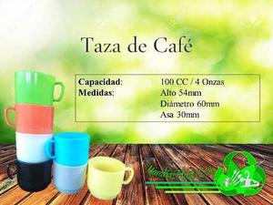 Tazas Plástica Para Café Peq.4oz Colores Varios O