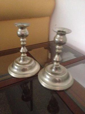 Pareja De Candelabros (cobre-bronce-niquel)